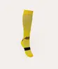 meia cano alto futebol amarelo 37-40