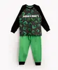 pijama de moletinho infantil minecraft cinza mescla escuro 4
