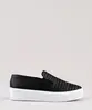 Tênis Slip On Feminino Via Uno Flatform com Recorte em Palha Preto 39