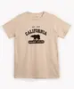 camiseta de algodão juvenil califórnia manga curta bege claro 16
