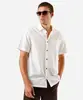 camisa de algodão manga curta com bolso off white M