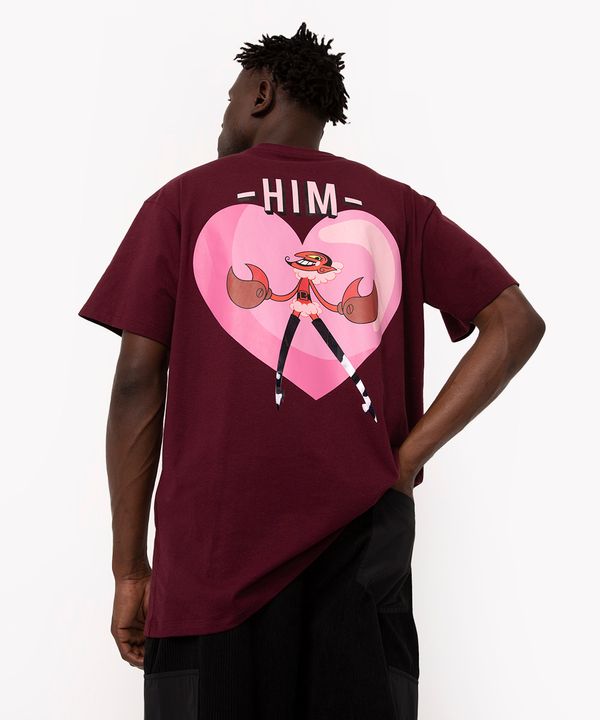 camiseta de algodão meninas super poderosas manga curta vinho M
