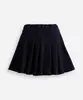 saia curta jeans infantil plissada azul 10