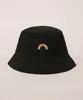 Bucket Hat Masculino com Bordado Arco-Íris Preto Único