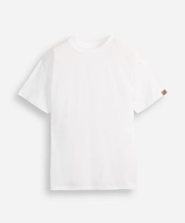 camiseta oversized juvenil de algodão básica off white 16
