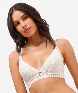 sutiã triângulo feminino de renda - off white 46