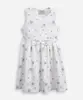 vestido infantil com laço texturizado floral colorido 4
