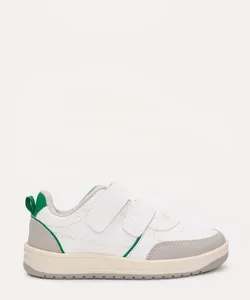 tênis infantil com recorte e velcro verde 29