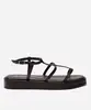 rasteirinha flatform via uno gladiadora preta 35