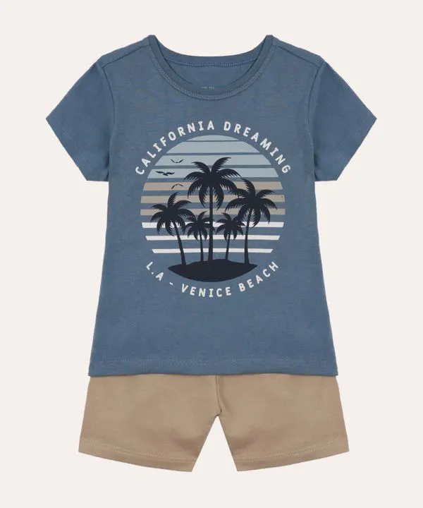 conjunto infantil curto coqueiro azul 2