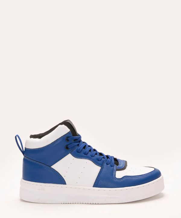 tênis cano alto casual azul 40