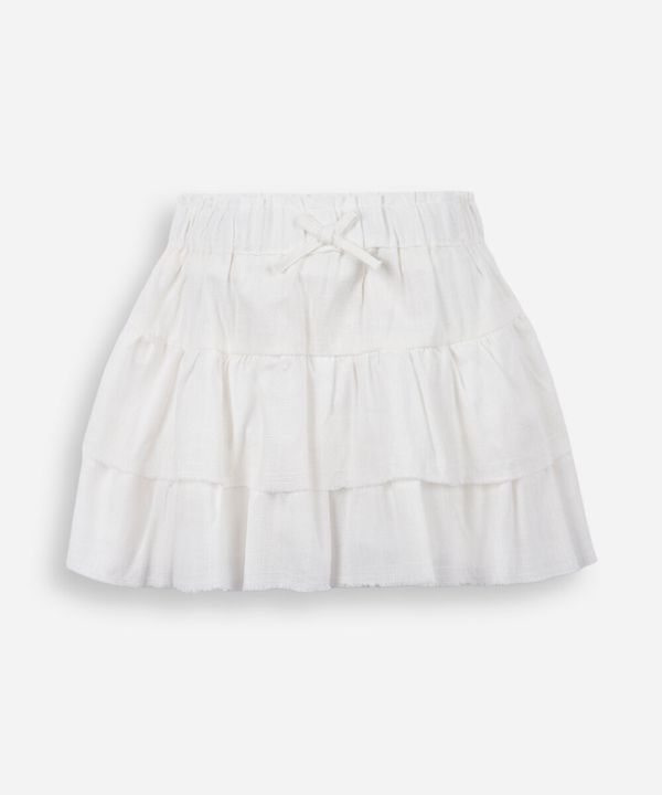 shorts saia infantil em viscolinho off white 12