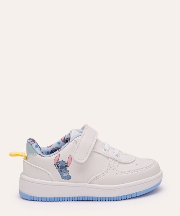 tênis infantil com velcro stitch branco 25