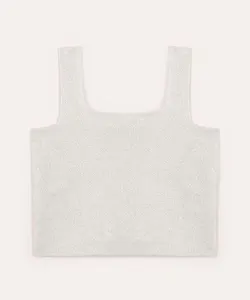 cropped de tricot infantil com lurex prateada 4