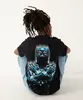 camiseta de algodão pantera negra manga curta preta M