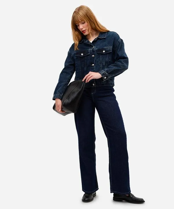 jaqueta feminina jeans azul P