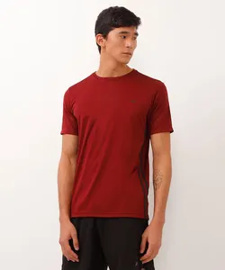 camiseta masculina esportiva com listras vinho M