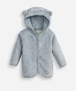 jaqueta de fleece infantil floral azul 2