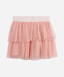 saia curta infantil de tule rosa 5