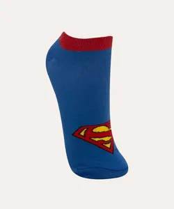 meia cano baixo super-homem azul 41-43