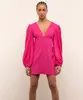 vestido curto manga bufante mindset rosa G