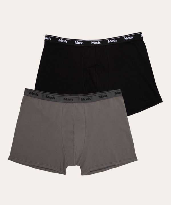 kit de 2 cuecas boxer plus size de algodão mash multicor XXGG