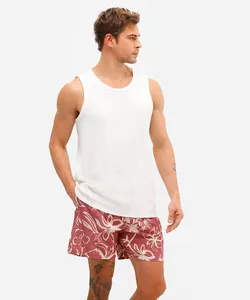 short masculino cós elástico floral rosa GG