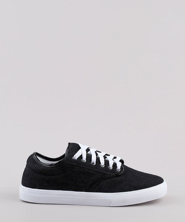 Tênis Jeans Masculino Oneself com Recortes Preto 39