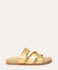 rasteirinha flatform com fivela oneself dourada 35