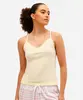 blusa alcinha em ribana lisa com detalhe em renda amarela PP