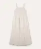 vestido midi juvenil listrado off white 16