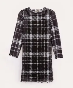 vestido de tule infantil xadrez preto 10