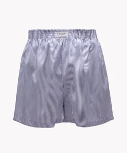 cueca samba canção de algodão listrada azul P