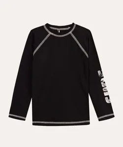 camiseta infantil manga longa proteção uv preta 10
