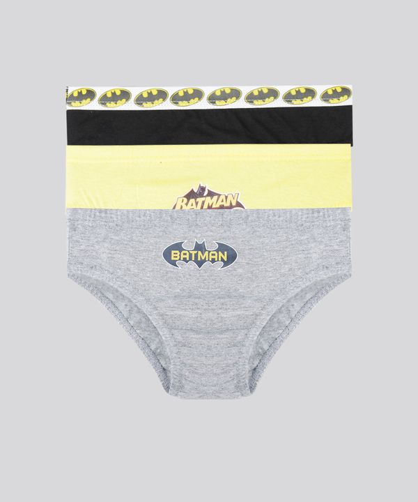 Kit de 3 Cuecas Batman Multicor 12