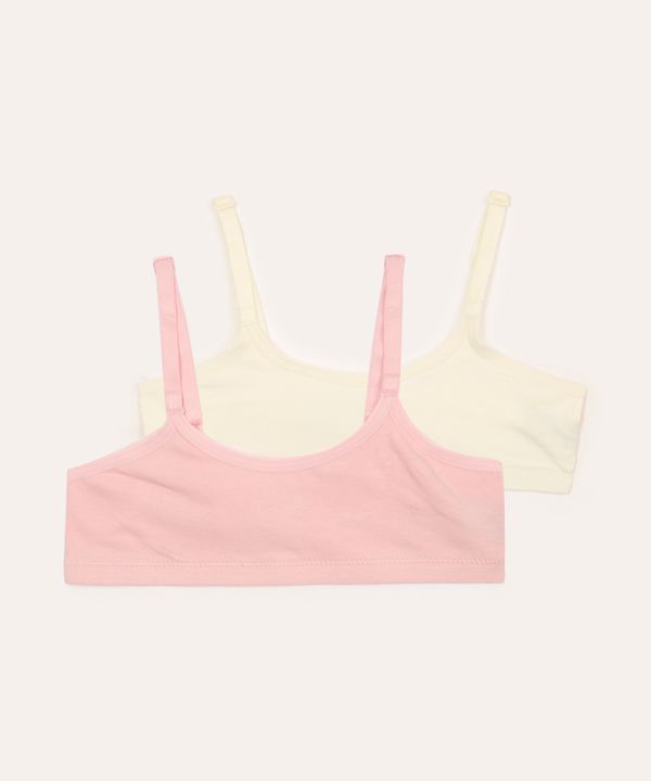 kit de 2 sutiãs infantil miss delrio multicor GG