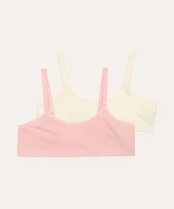 kit de 2 sutiãs infantil miss delrio multicor M