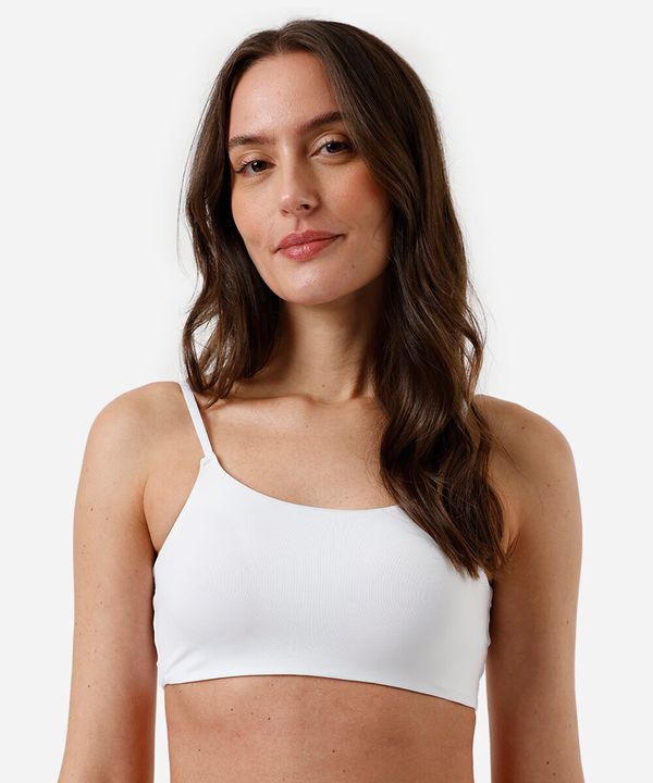 sutiã faixa feminino com bojo removível off white M