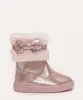 bota infantil com brilho e pelúcia molekinha rosa 18