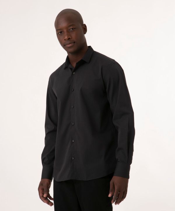 camisa manga longa comfort listrada preto M