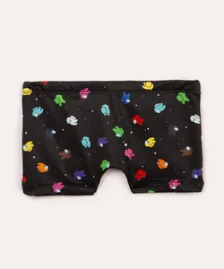 sunga boxer infantil among us proteção uv preto 14