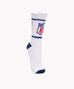 meia cano alto canelado nfl branco 39-43