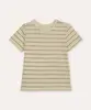 camiseta infantil listrada manga curta bege 5