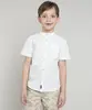 Camisa Infantil Estampada Xadrez com Bolso Manga Curta Gola Portuguesa Off White 4