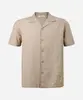 camisa juvenil de algodão e linho bordada bege 14