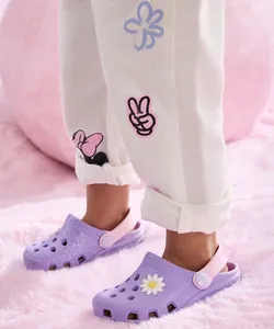 babuche infantil minnie com brilho lilás 22-23