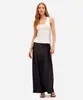 saia midi feminina acetinada preta 44
