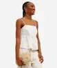 bata feminina de algodão com bordado off white G