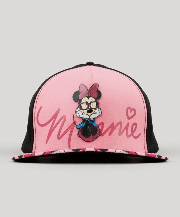Boné Infantil Minnie Aba Reta Preto P