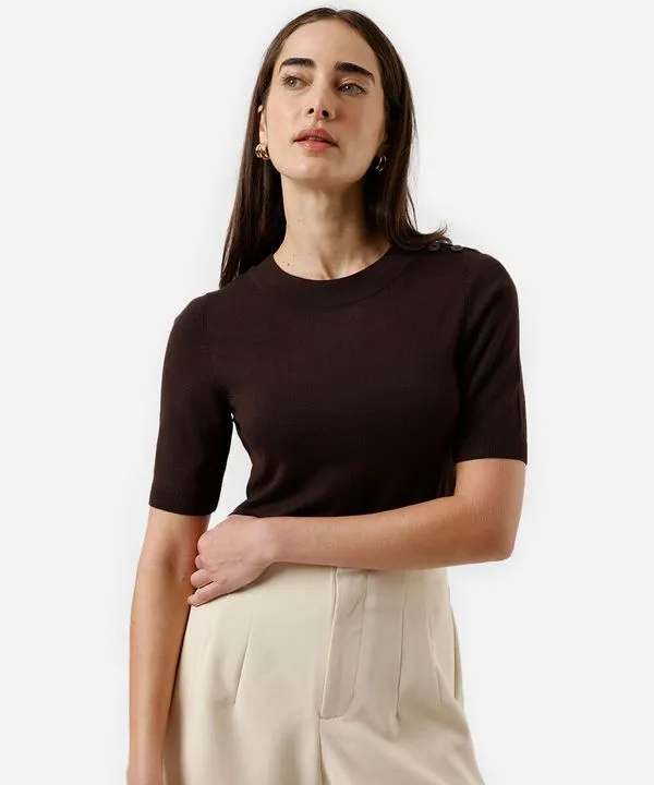 blusa feminina de tricot marrom M